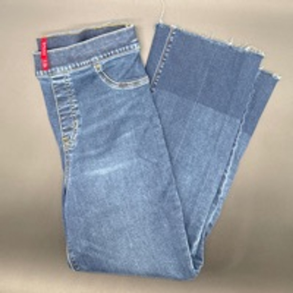 SPANX Pull-On Jeans, Size L, Blue Denim